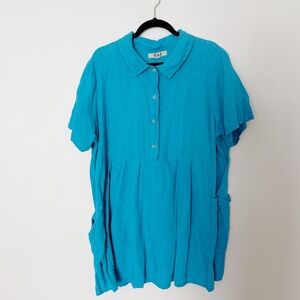 Flax Shirt Dress Large Lagenlook Sustainable